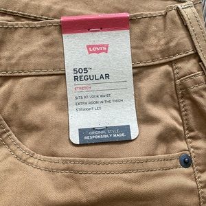 Levi’s 505 Regular, Stretch, Straight leg jean, 34/32